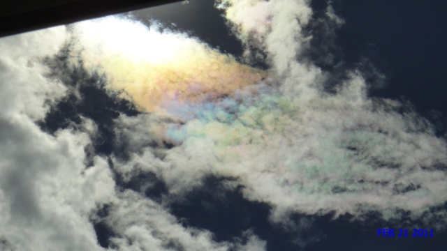 The sky in the vicinity of Christchurch shortly before the earthquake in the city of Christchurch, New Zealand