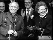 Mikhail Gorbachev and Margaret Thatcher