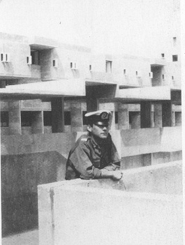 Victor Ostrovsky Outside the officers' school in Mitspeh Ramon, 1968