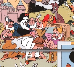 The seven dwarfs ravishing Snow White