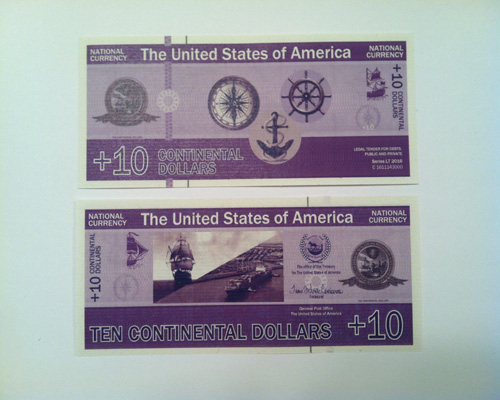 US Continental dollar, 10 UCD